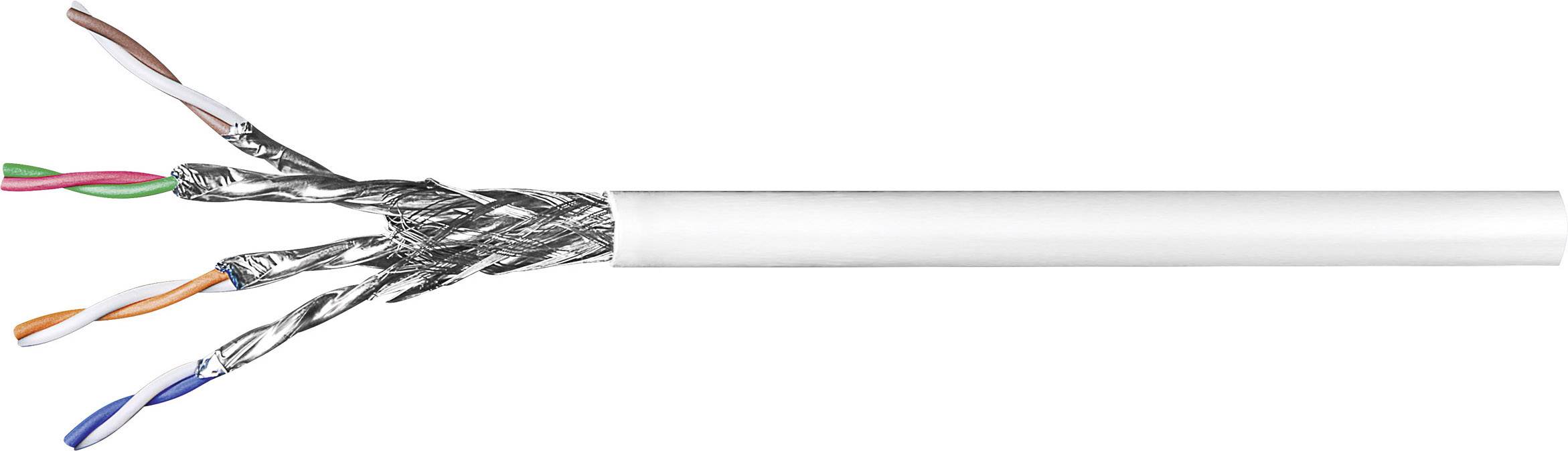 Goobay 94223 Netzwerkkabel CAT 6 S/FTP 4 x 2 x 0.25 mm² Weiß 100 m