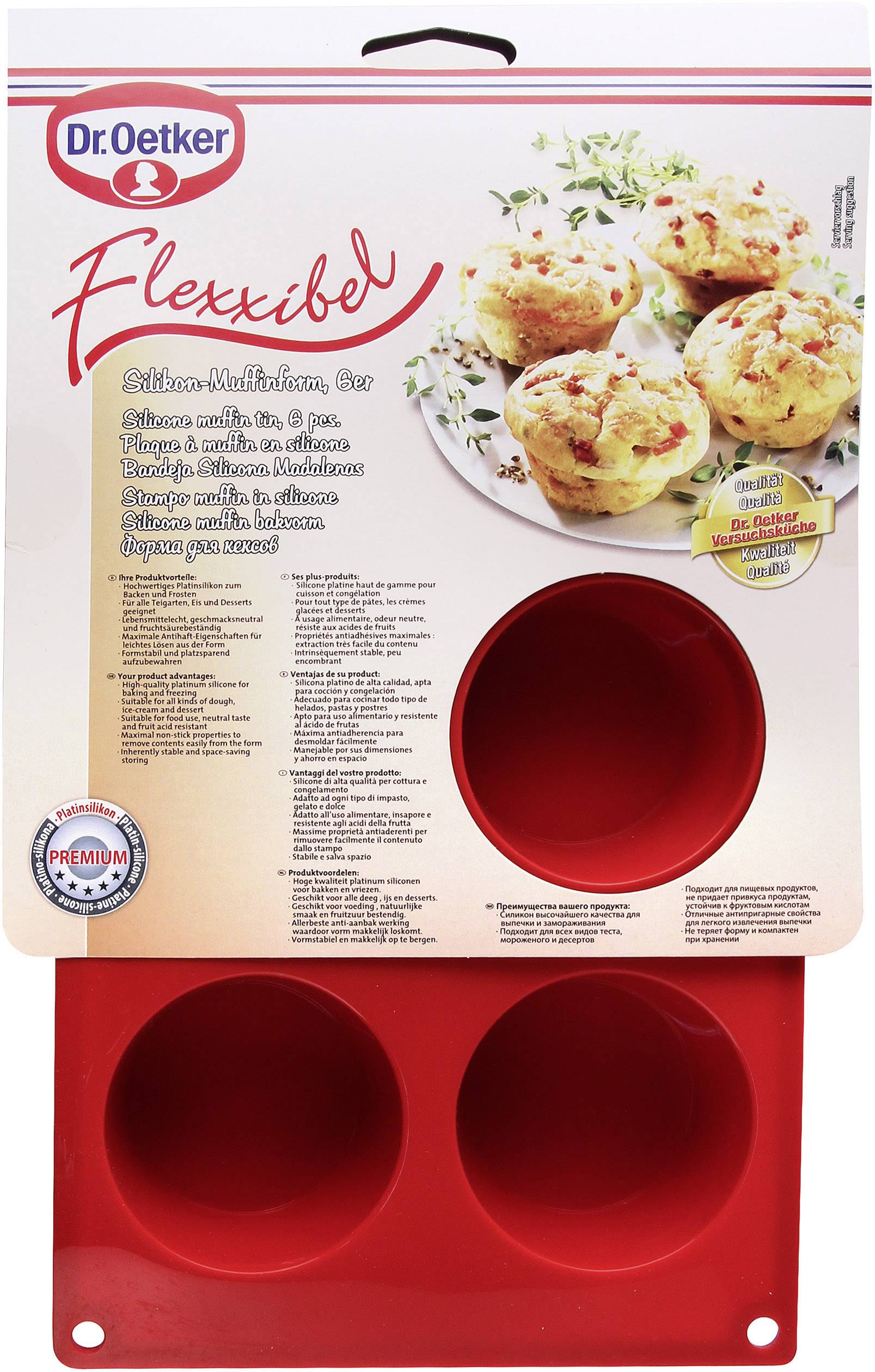 Dr. Oetker 1266 Dr. Oetker Flexxibel Muffinform Silikon 6 Stück