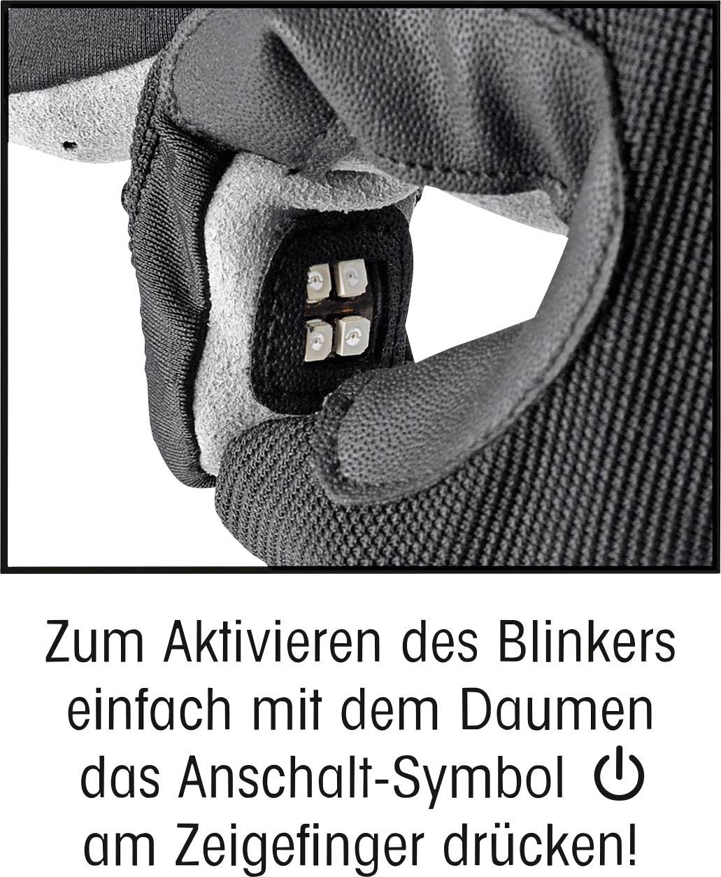 Blinker Handschuh 0502 Handschuhe Schwarz lang XS/S