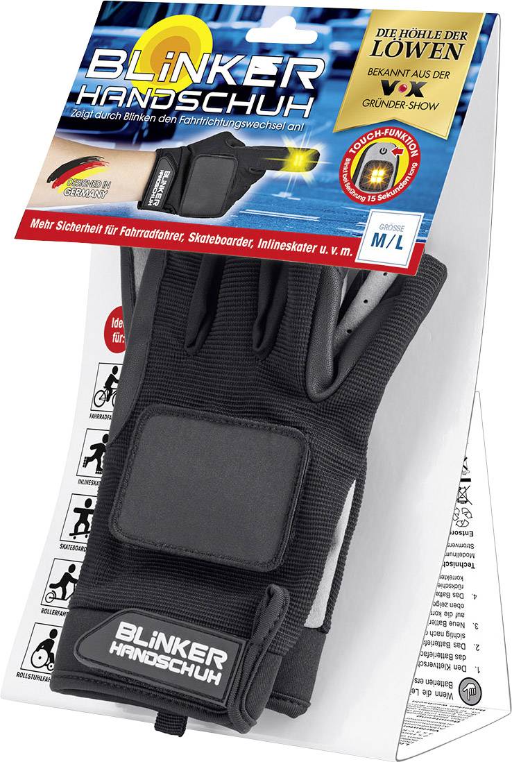 Blinker Handschuh 0501 Handschuhe Schwarz lang M/L