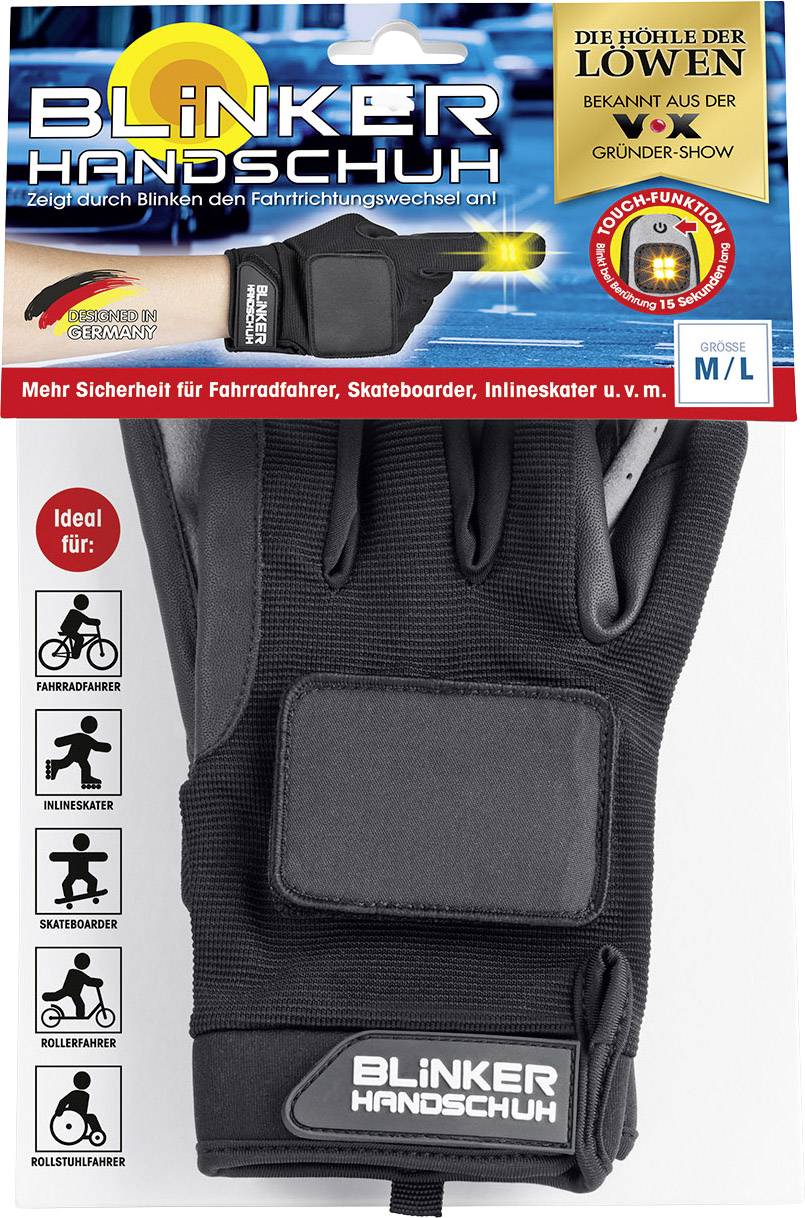 Blinker Handschuh 0500 Handschuhe Schwarz lang XL/XXL