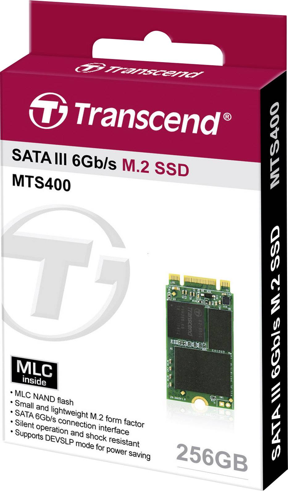 Transcend TS256GMTS400S Interne M.2 SATA SSD 2242 256GB 400S Retail M.2 SATA 6 Gb/s