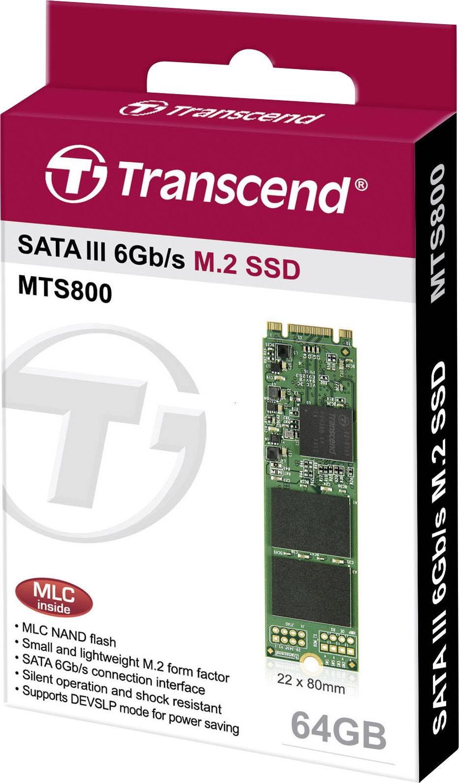 Transcend 800S 64 GB Interne M.2 SATA SSD 2280 M.2 SATA 6 Gb/s Retail TS64GMTS800S