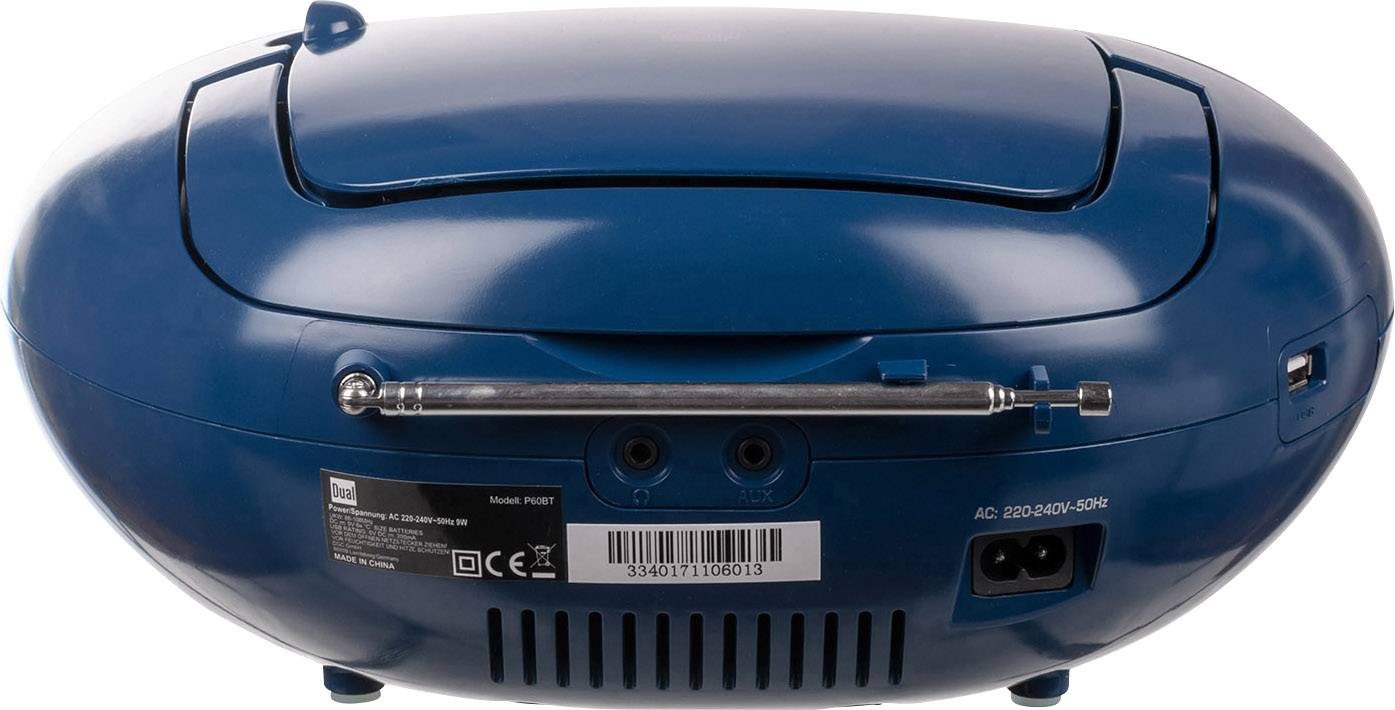 Dual P 60 BT CD-Radio UKW AUX, Bluetooth®, USB Blau