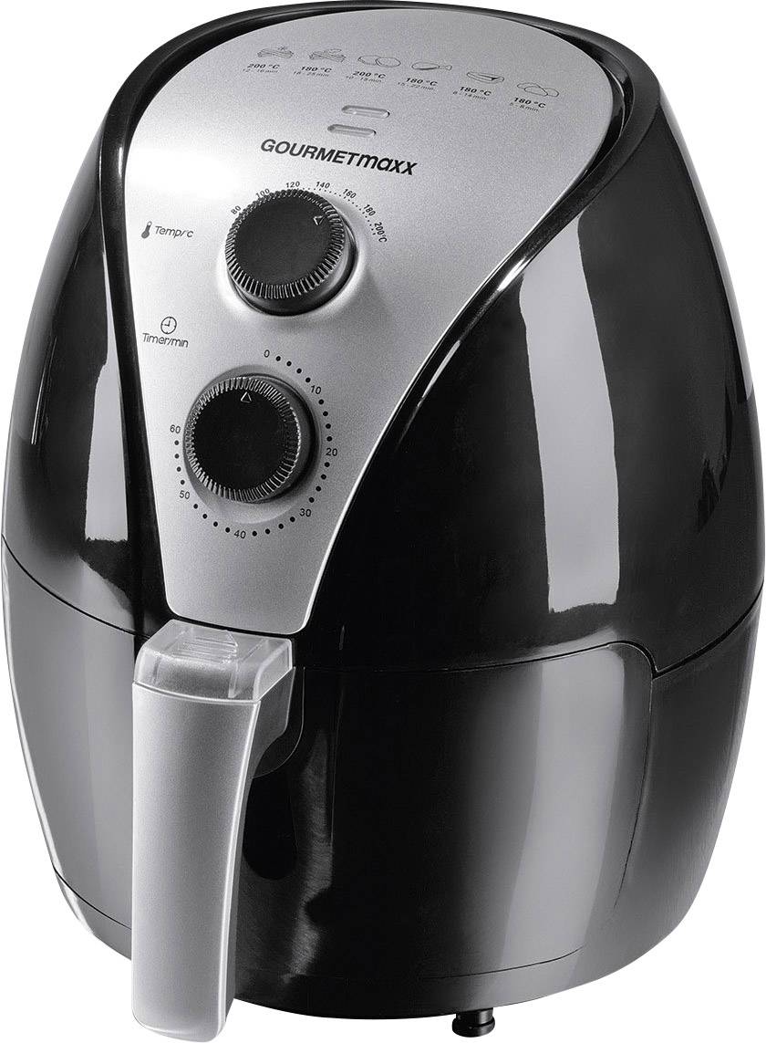 GourmetMaxx 01361 Heißluft-Fritteuse 1500W Timerfunktion Schwarz