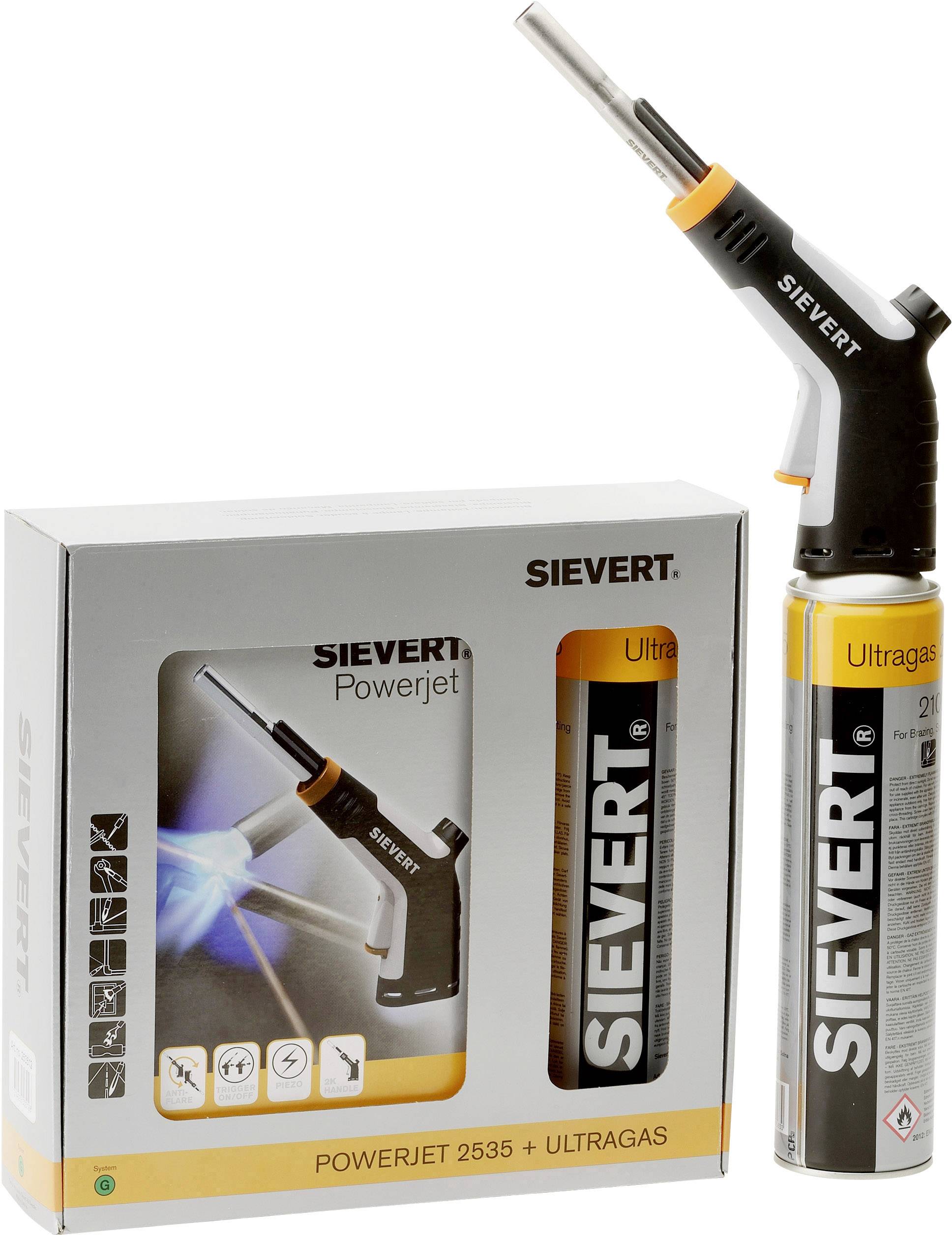 Sievert PowerJet Ultra Set Lötlampe 2100 °C inkl. Gasflasche 1 Set