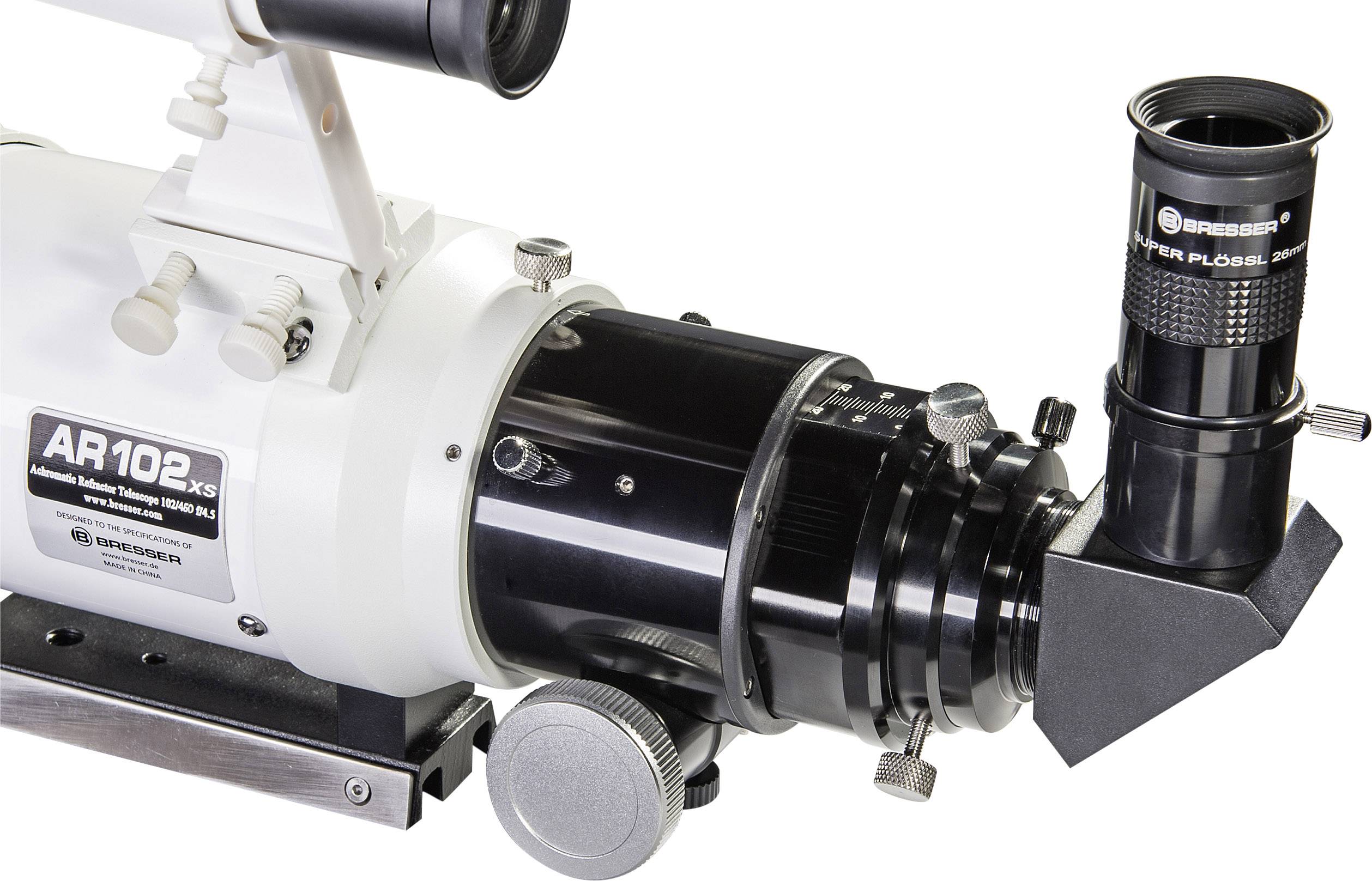 Bresser Optik Messier AR-102xs/460 Linsen-Teleskop Achromatisch Vergrößerung 15 bis 200 x