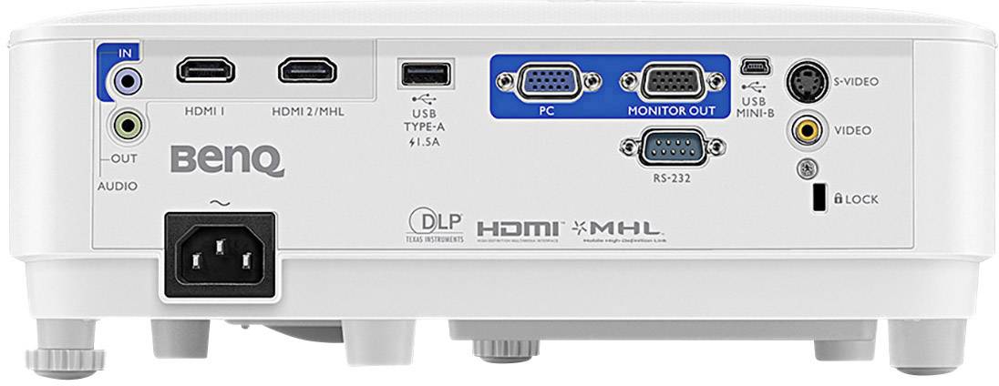 BenQ Beamer MW612 DLP 4000 lm 1280 x 800 WXGA USB Typ A, VGA Eingang, mit Fernbedienung