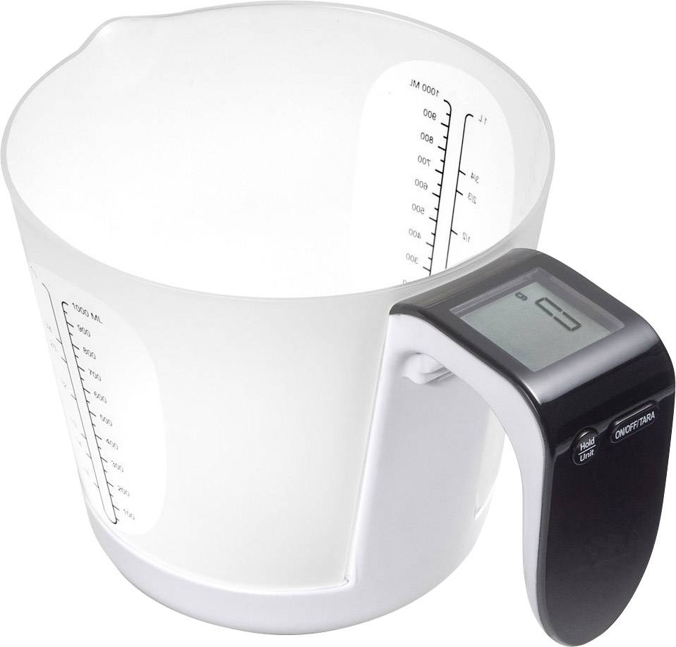 ADE KE 919 Franca Messbecherwaage Schwarz, Weiß 105 x 145 x 125