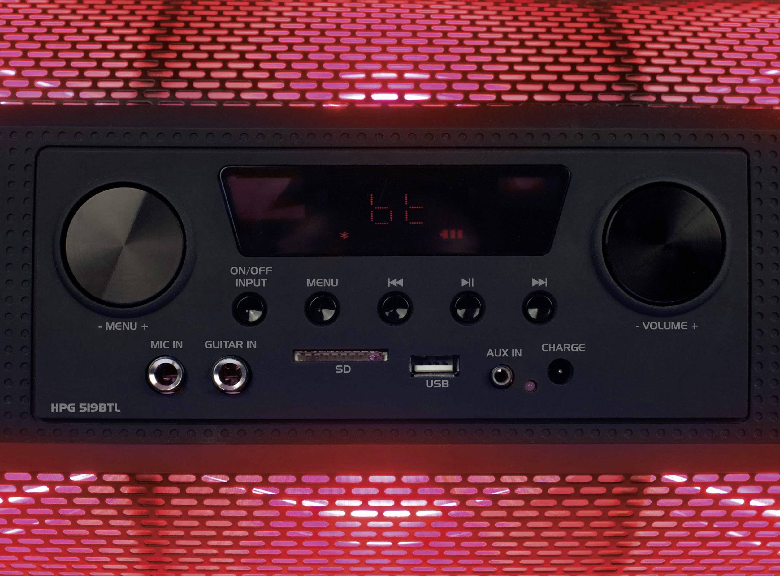 Caliber HPG519BTL Karaoke-Anlage Inkl. Karaoke-Funktion, Inkl. Mikrofon