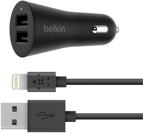 BoostUp Dual LTG F8J221bt04-BLK USB-Ladegerät KFZ Ausgangsstrom (max.) 4800mA 2 x USB, Apple