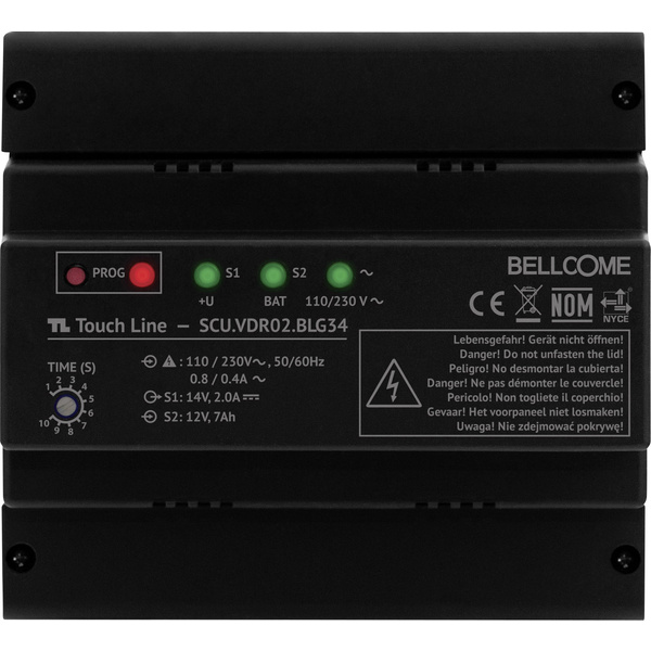 Bellcome SCU.VDR02.BLG34 Video-Türsprechanlage Kabelgebunden Hutschienen-Netzteil Schwarz
