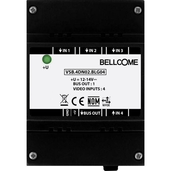 Bellcome VSB.4DN02.BLG04 Video-Türsprechanlage Kabelgebunden Verteilerbox Schwarz
