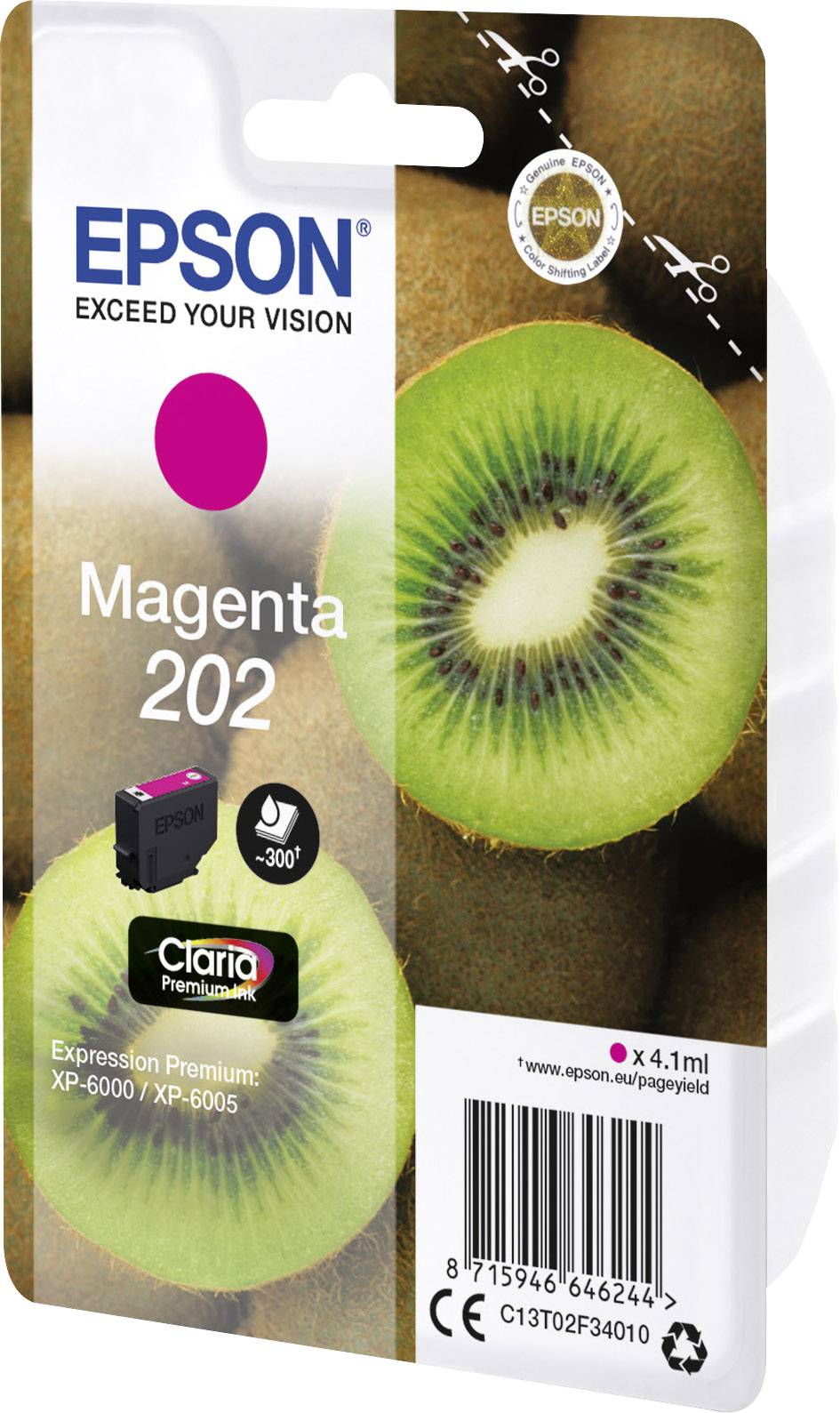 Epson Druckerpatrone T02F3, 202 Original Magenta C13T02F34010