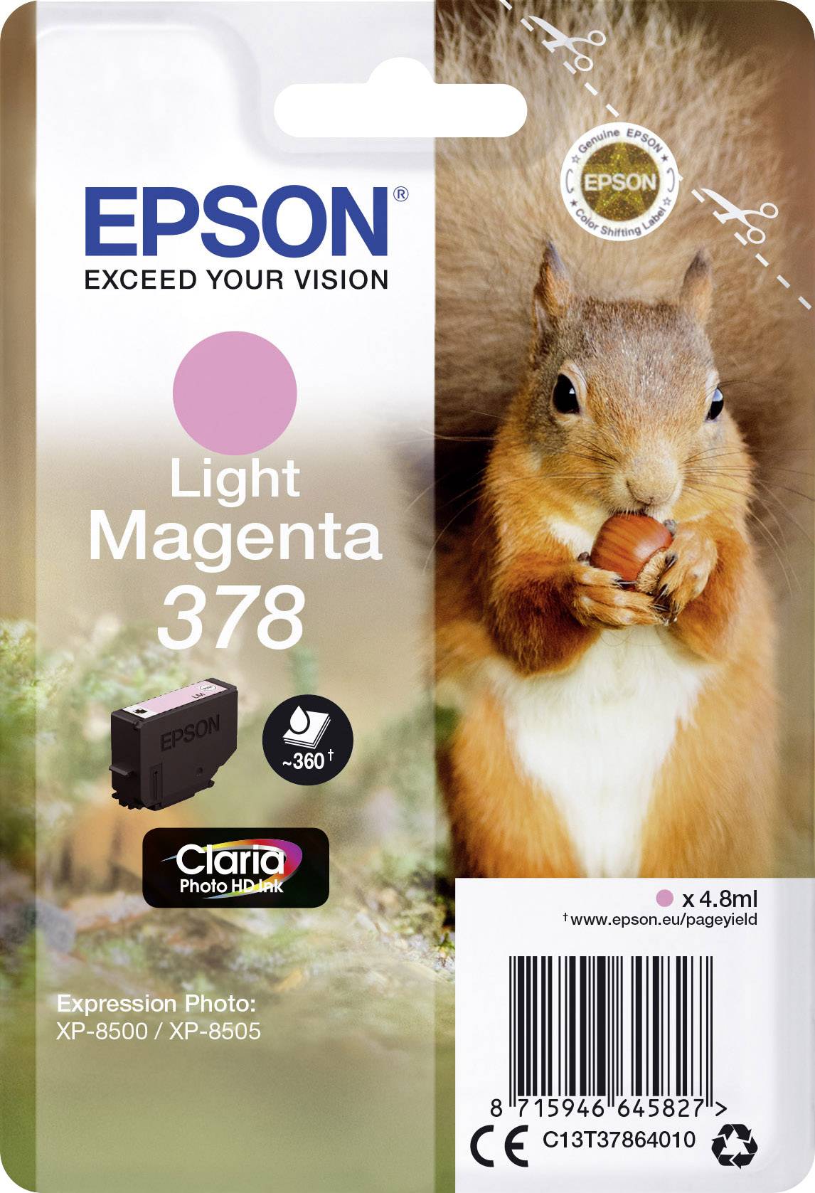 Epson Druckerpatrone T3786, 378 Original Hell Magenta C13T37864010