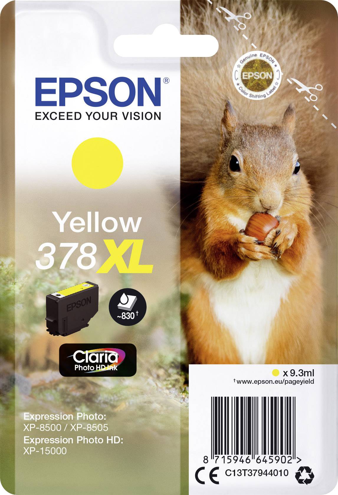 Epson 378XL - 9.3 ml - XL - Gelb - Original - Blisterverpackung