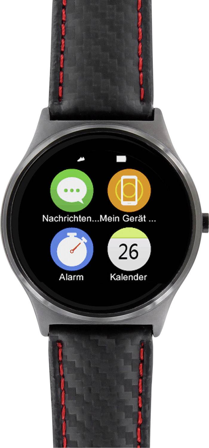 X-WATCH Qin XW Pro Smartwatch Rot, Schwarz
