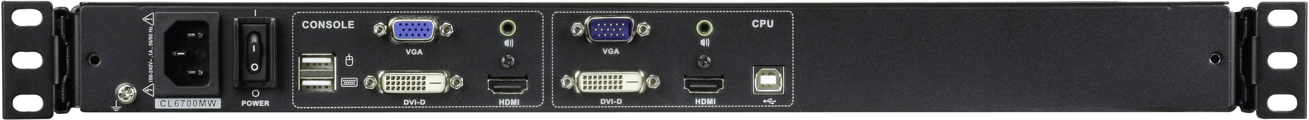 ATEN CL6700MW KVM-Konsole, LCD, DVI, HDMI Full HD, Tastaturlayout D