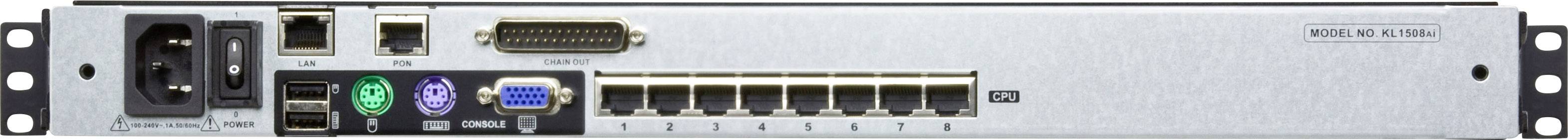 ATEN KL1508AiN-AXA-XG 8 Port KVM-Konsole VGA 1600 x 1200 Pixel