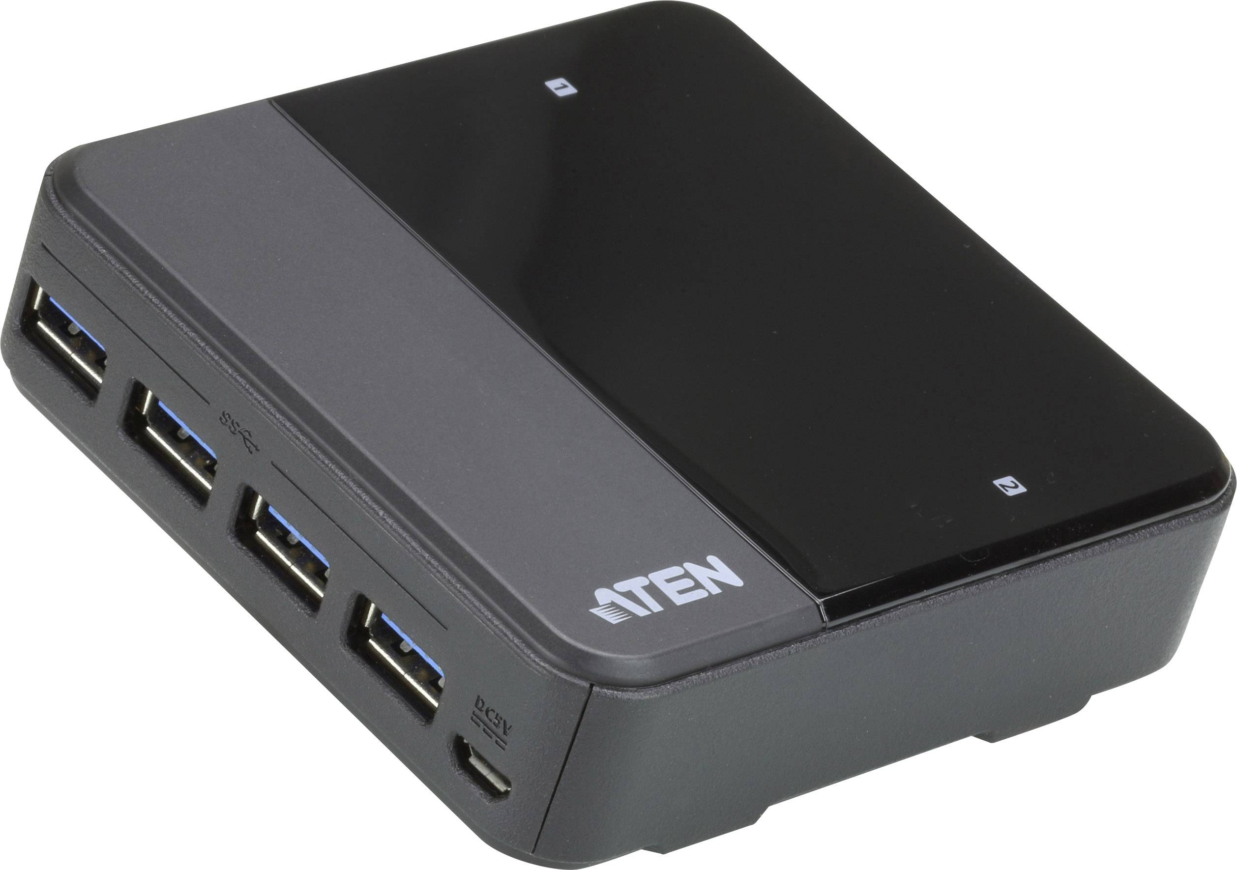 ATEN US234 2 Port USB 3.2 Gen 1-Umschalter (USB 3.0) Schwarz