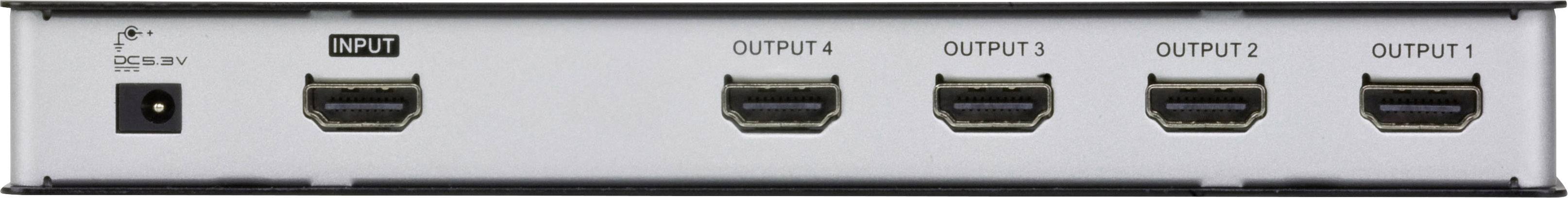 ATEN VS184A-AT-G 4 Port HDMI-Splitter 4096 x 2160 Pixel Schwarz