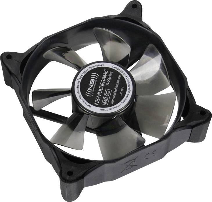 NoiseBlocker Multiframe M8-S2 PC-Gehäuse-Lüfter Schwarz, Grau (transparent) (B x H x T) 80 x 80 x 2