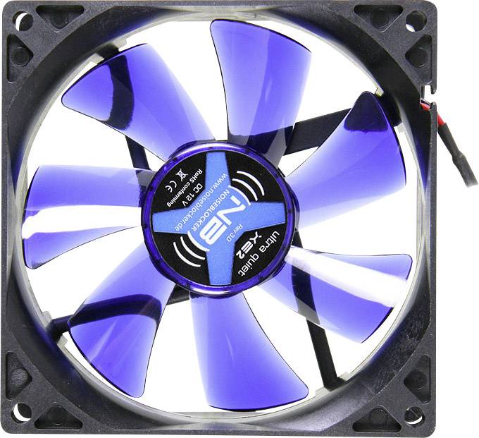 NoiseBlocker BlackSilent XE2 PC-Gehäuse-Lüfter Schwarz, Blau (transparent) (B x H x T) 92 x 92 x 25 mm