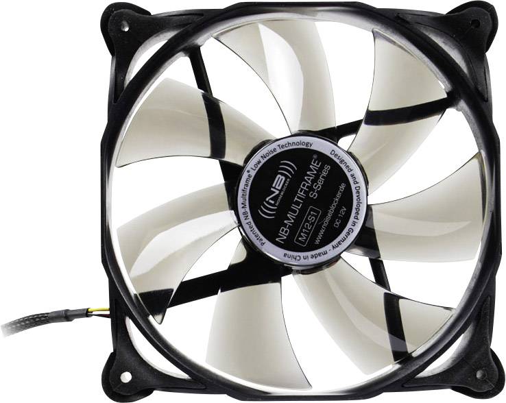 NoiseBlocker Multiframe M12-1 PC-Gehäuse-Lüfter Schwarz, Grau (transparent) (B x H x T) 120 x 120 x 25mm