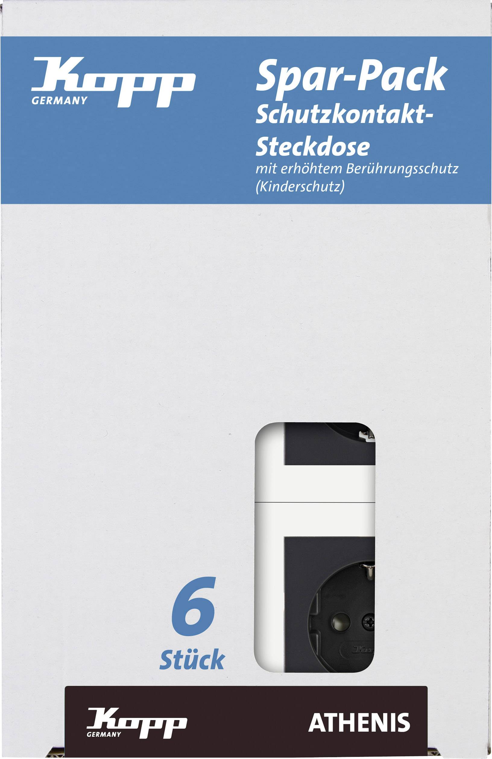 Kopp Einsatz Steckdose ATHENIS Anthrazit 943015055 6 St.