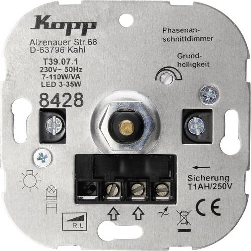 Kopp 1 Stück Einsatz Dimmer ATHENIS Aluminium 842800187 1St.