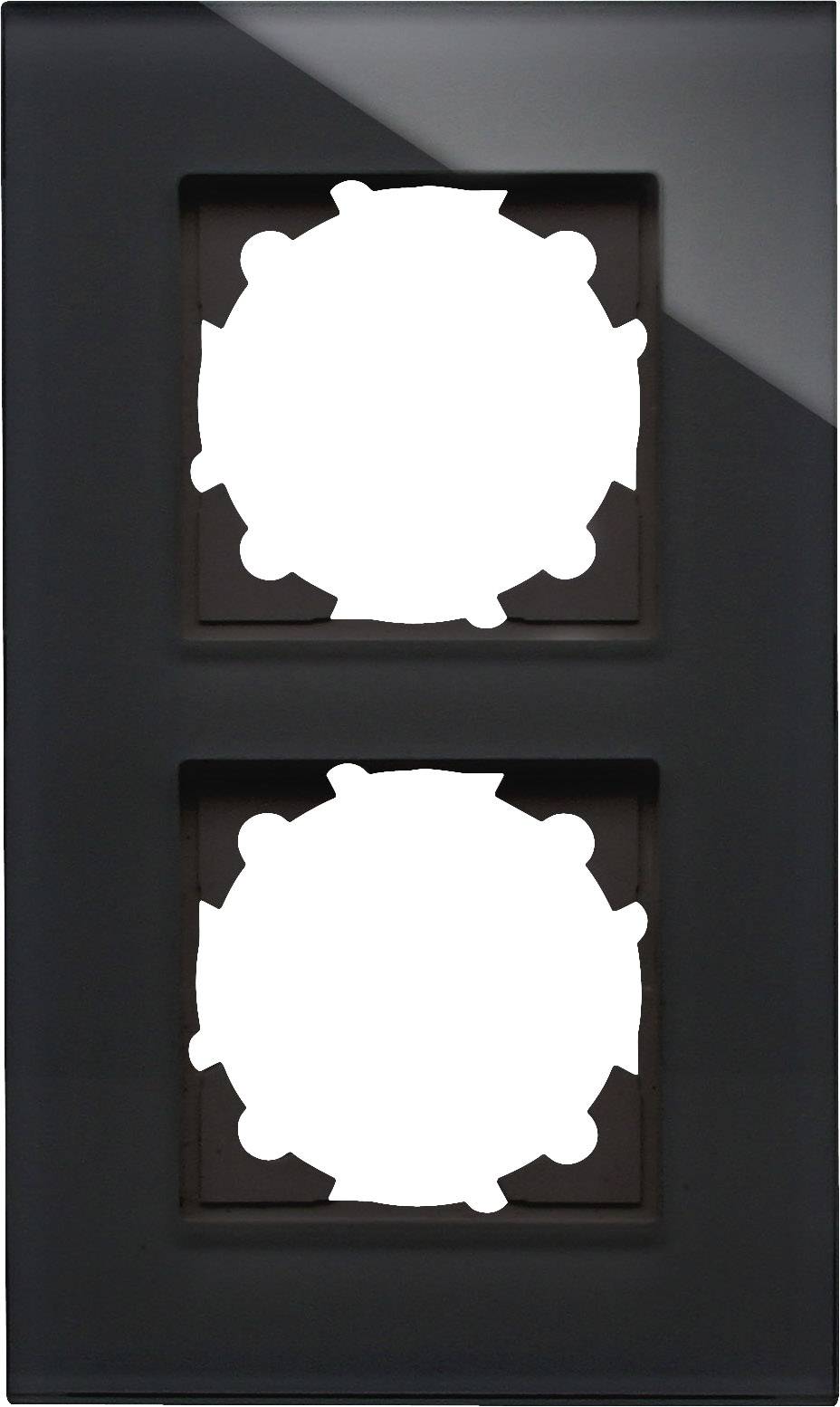 Kopp 2fach Rahmen Abdeckung HK 07, ATHENIS Anthrazit (glänzend) 405405004 1St.