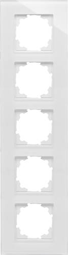 5fach Rahmen Abdeckung HK 07, ATHENIS Weiß (glänzend) 406702001