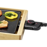 Profi Cook PC-TYG 1143 Elektro Teppan Yaki Tischgrill Holz, Schwarz Profi Cook PC-TYG 1143 Elektro Teppan Yaki Tischgrill Holz, Schwarz
