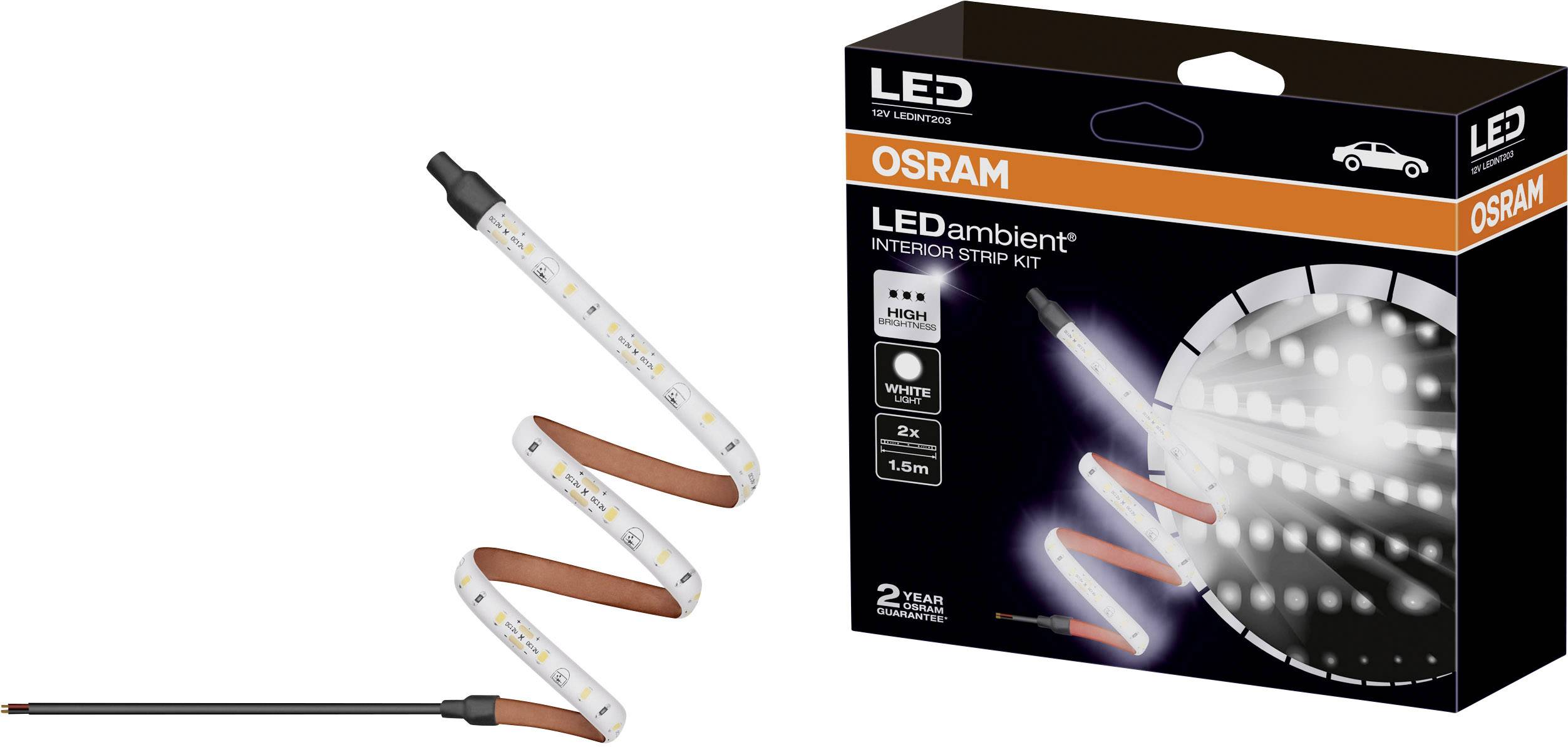 Osram Automotive LED-Strip, LED-Streifen, LED-Innenbeleuchtung LEDINT203 LEDambient Interior Strip Kit LED 12V (L x B x H) 2500