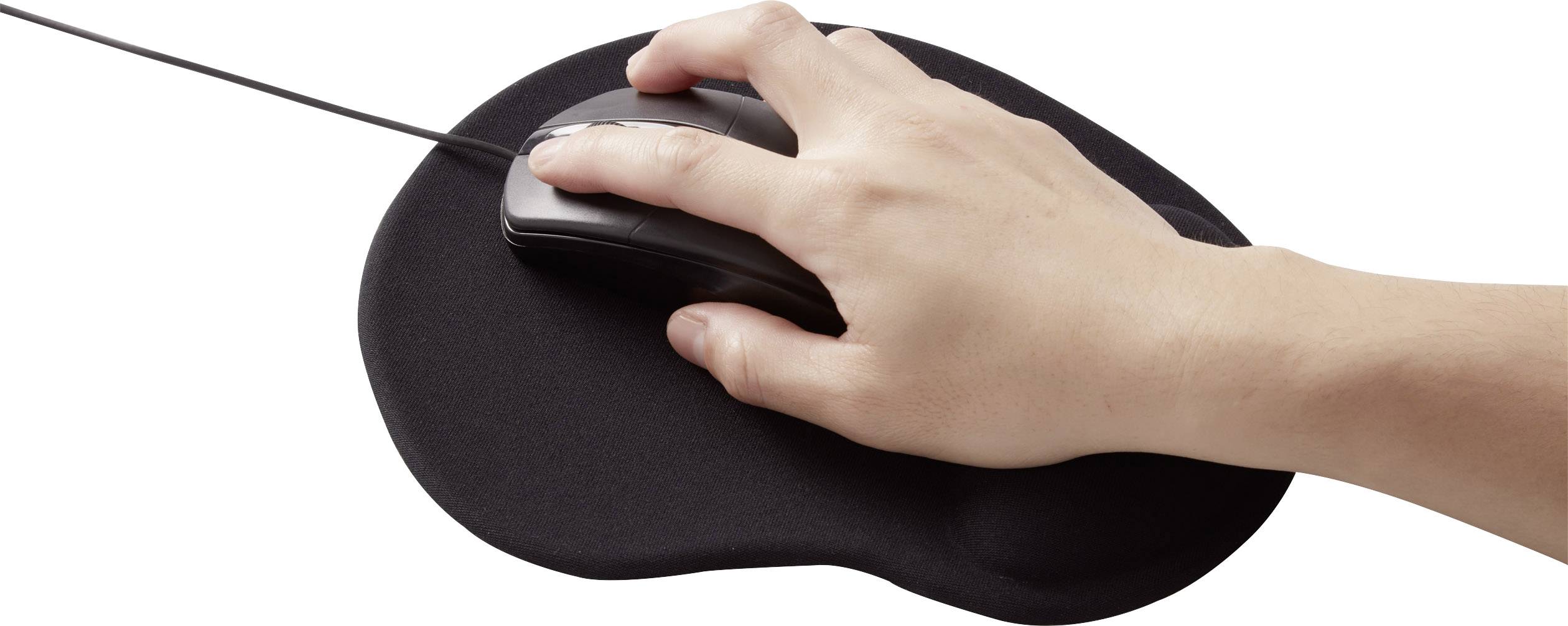 Basetech BS-MP-ERGO Mauspad Ergonomisch Schwarz (B x H x T) 233 x 20 x 201mm