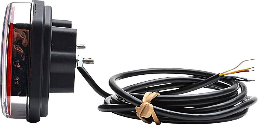 WAS Anhänger-Rückleuchte Offene Kabelenden Blinker, Bremslicht, Rückleuchte hinten, links, rechts 12 V, 24V Mehrfarbig Klarglas