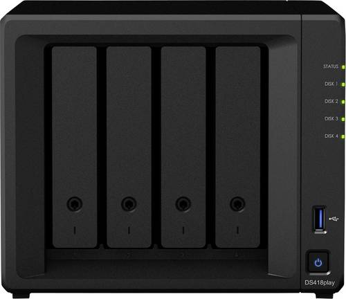 Synology DiskStation DS418Play NAS-Server Gehäuse 4 Bay USB 3.0 Frontanschluss DS418Play
