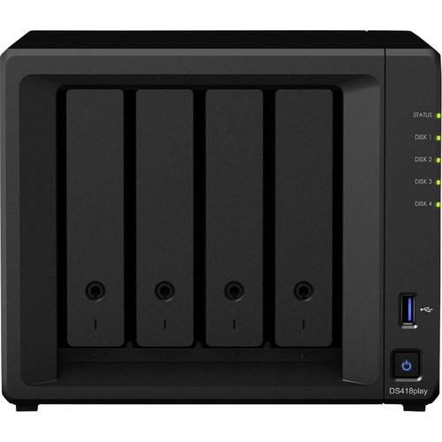 Synology DiskStation DS418Play Boîtier serveur NAS 4 baie port USB 3.0 en façade DS418Play