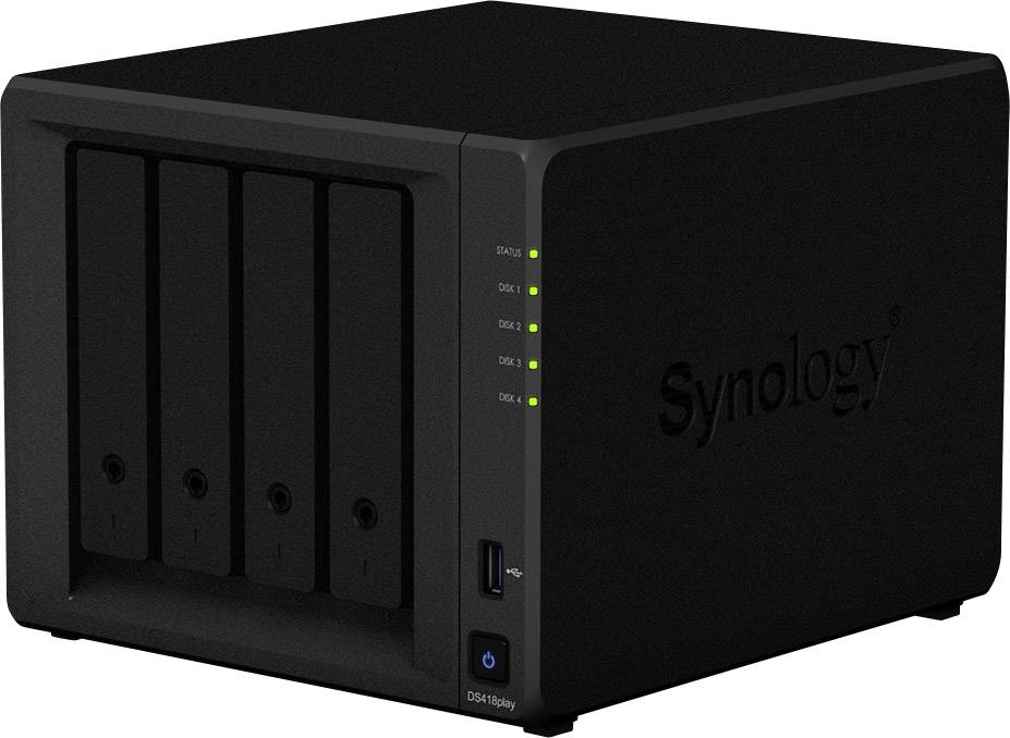 Synology DiskStation DS418Play NAS-Server Gehäuse 4 Bay USB 3.2 Gen 1 Frontanschluss (USB 3.0) DS418Play