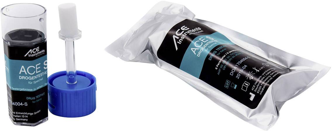 ACE Kit S 100341 Drogentest-Kit Speicheltest Prüfbare Drogen=Amphetamine, Kokaine, Kokaine, Methamp