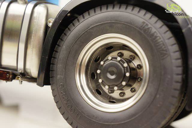 Thicon Models 1:14 LKW Felgen 44mm Edelstahl Euro-Optik Silber 2St.