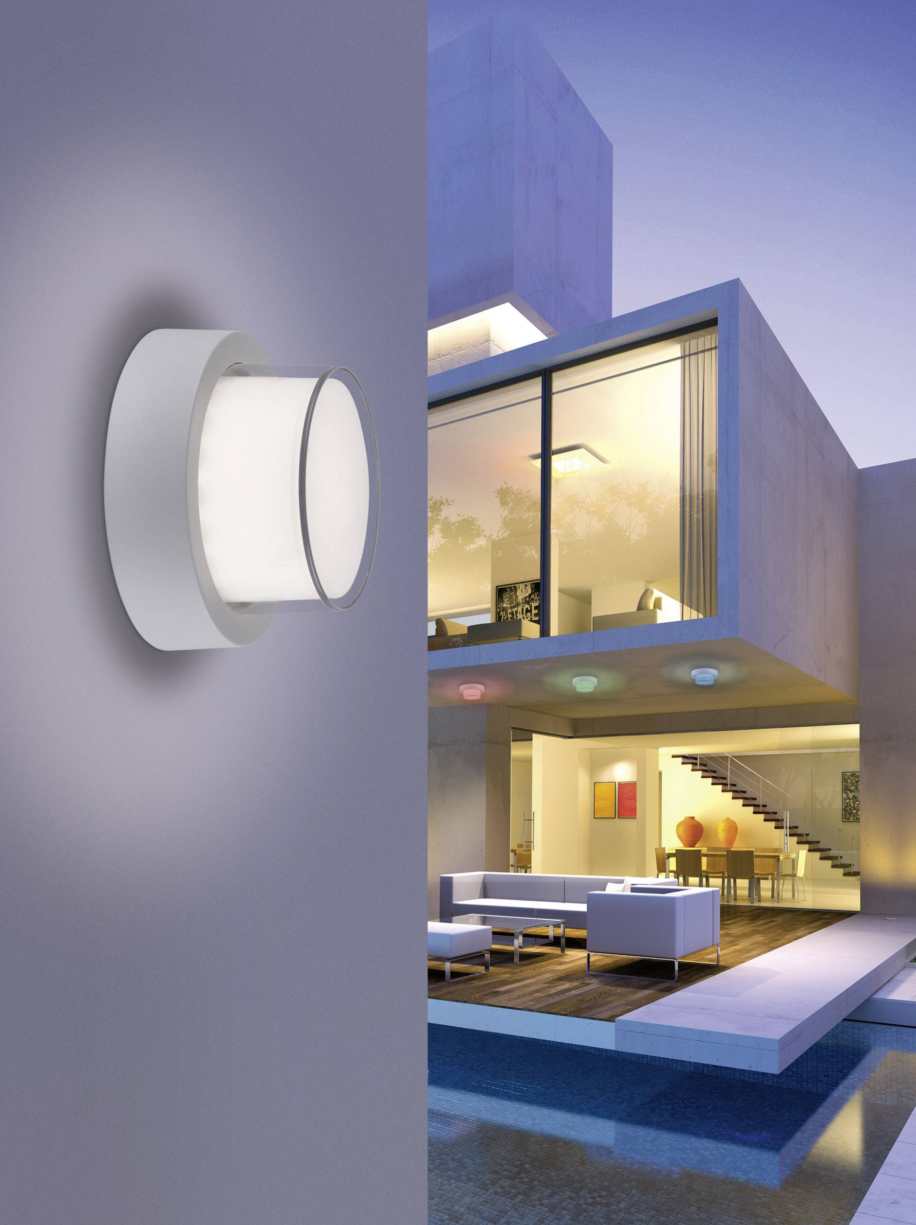 Paul Neuhaus Q® LED-Außendeckenleuchte Q®-Erik  LED fest eingebaut 11 W RGBW