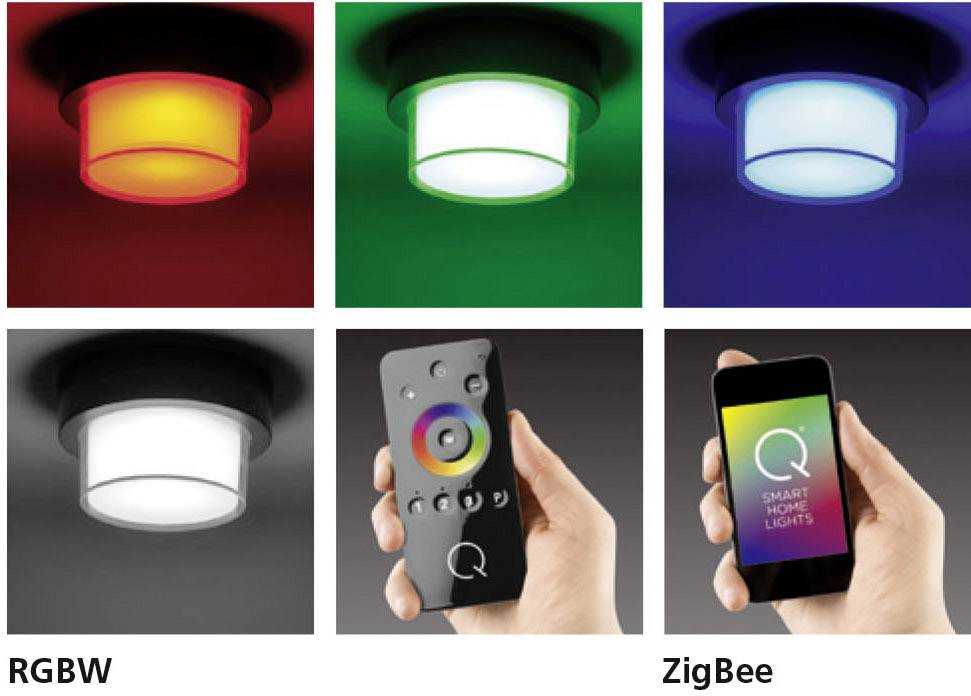 Paul Neuhaus Q® LED-Außendeckenleuchte Q®-Erik  LED fest eingebaut 11 W RGBW