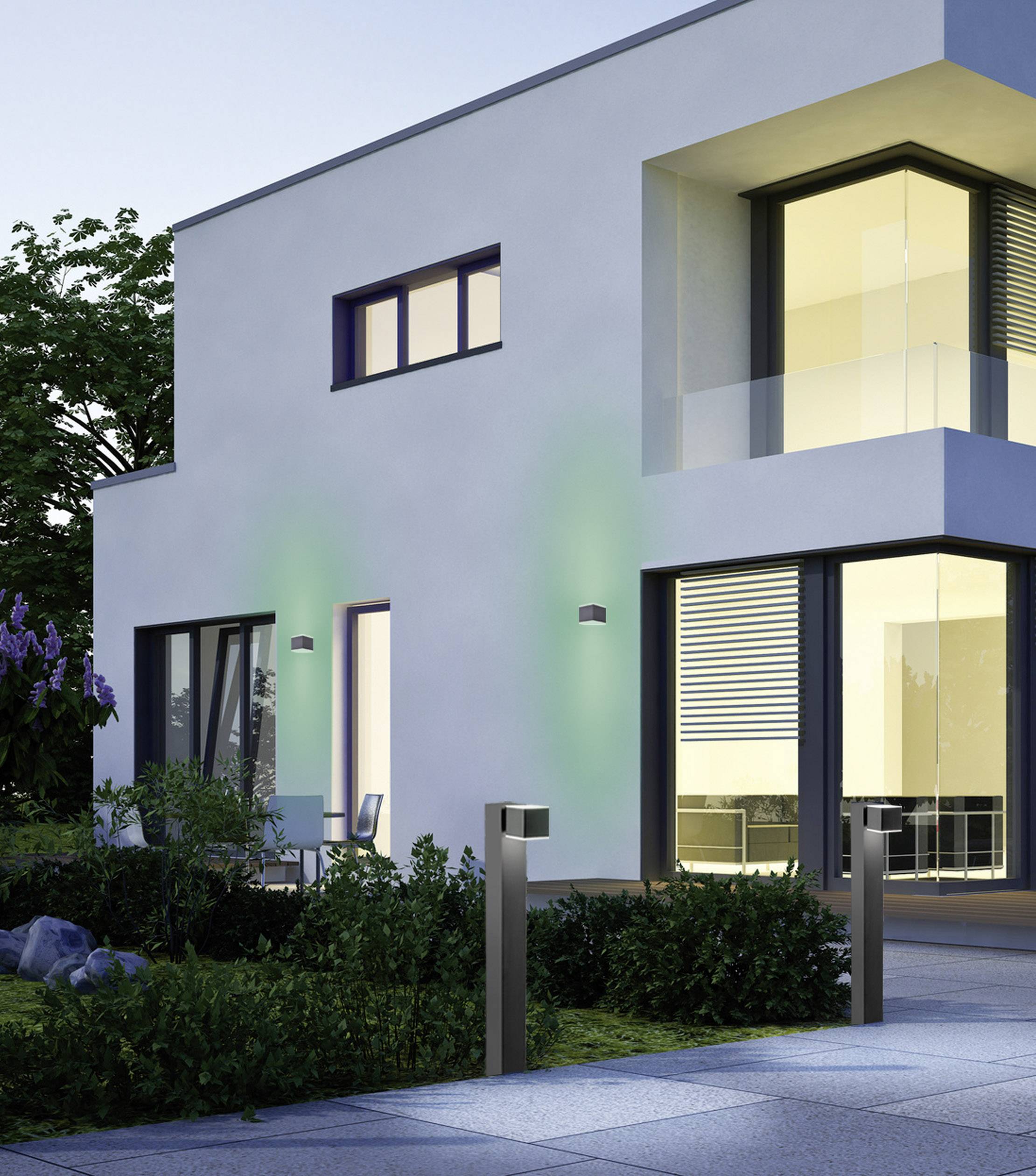 Paul Neuhaus Q® LED-Außenwandleuchte Q®-Amin  LED fest eingebaut 9.6 W RGBW