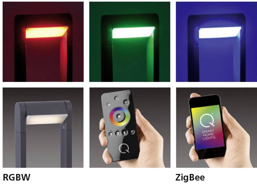 Paul Neuhaus Q® LED-Außenwandleuchte Q®-Albert  LED fest eingebaut 4 W RGBW