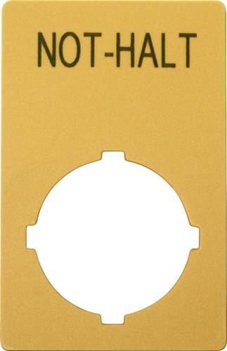 Eaton M22-XZK1-D99 121089 Bezeichnungsschild (B x H) 33 mm x 50 mm NOT-HALT Gelb