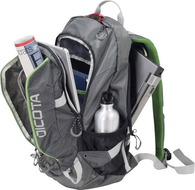 Dicota Notebook Rucksack BackPack ACTIVE Passend für maximal: 39,6 cm (15,6")  Grün, Grau