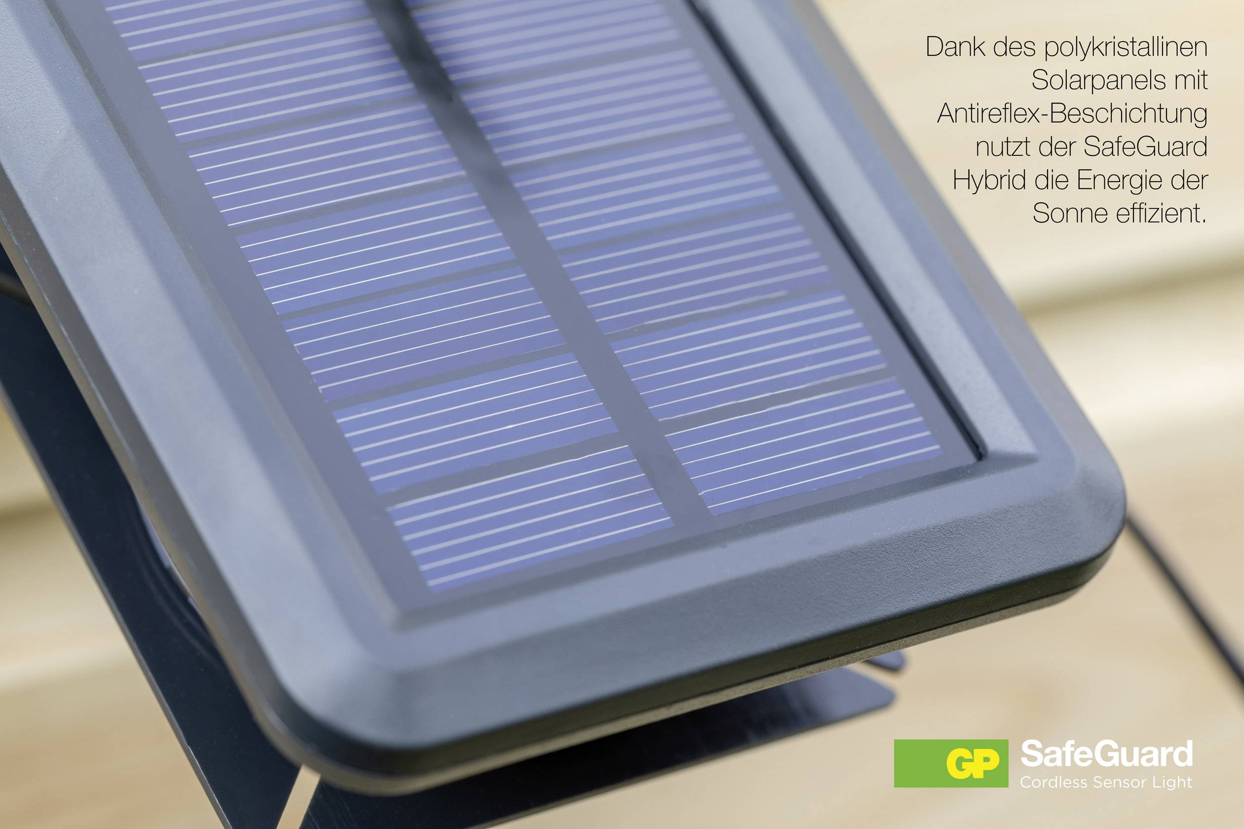 GP Lighting RF4.1H 810SAFEGUARDRF4.1H Solar-Spot mit Bewegungsmelder Neutralweiß Schwarz