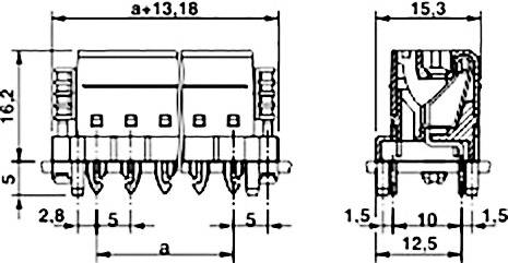 Phoenix Contact Stiftgehäuse-Platine SDDC Polzahl Gesamt 22 Rastermaß: 3.50mm 1848736 1St.