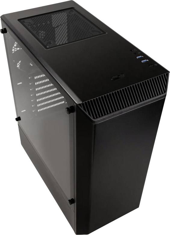Phanteks Eclipse P300 Midi-Tower PC-Gehäuse Schwarz 1 vorinstallierter Lüfter, Seitenfenster